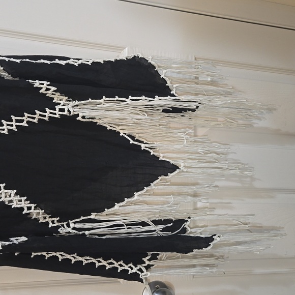 Shein- bathing suit cover up, black, white, 1XL,airy,beach,summer - Picture 3 of 7